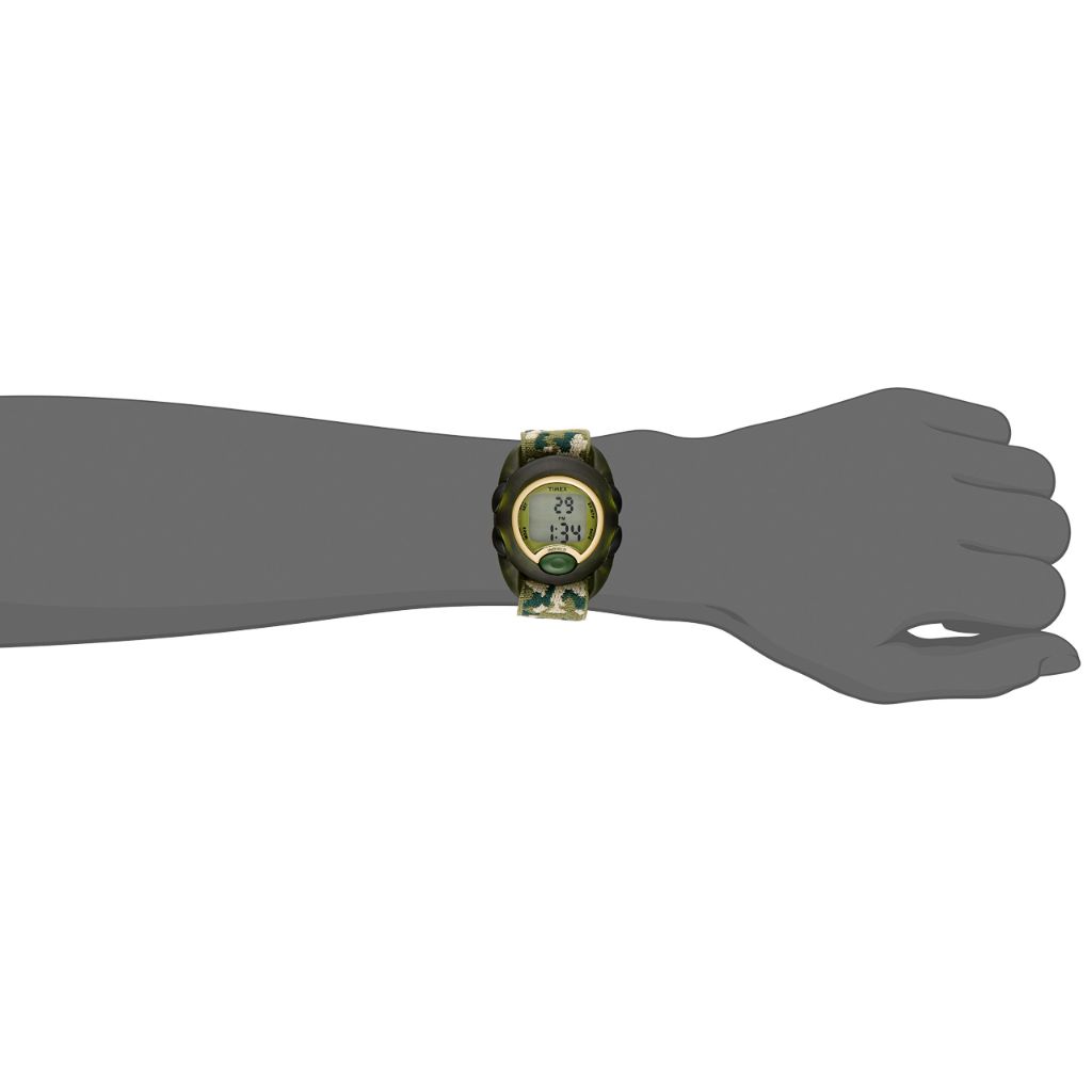 Timex Boys T71912 Time Machines Digital Green Camouflage Elastic Fabric Strap Watch