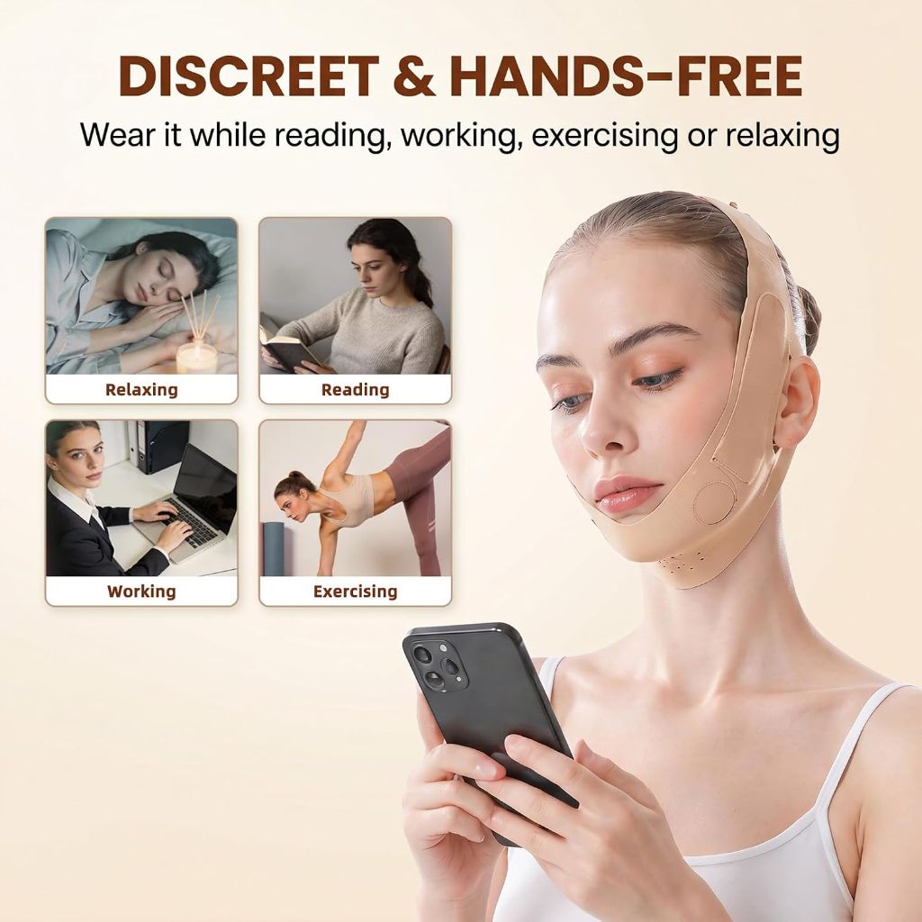 V - Line Neck Lift Tape Silicone Face Mask Dou Ble Chin Reducer, V