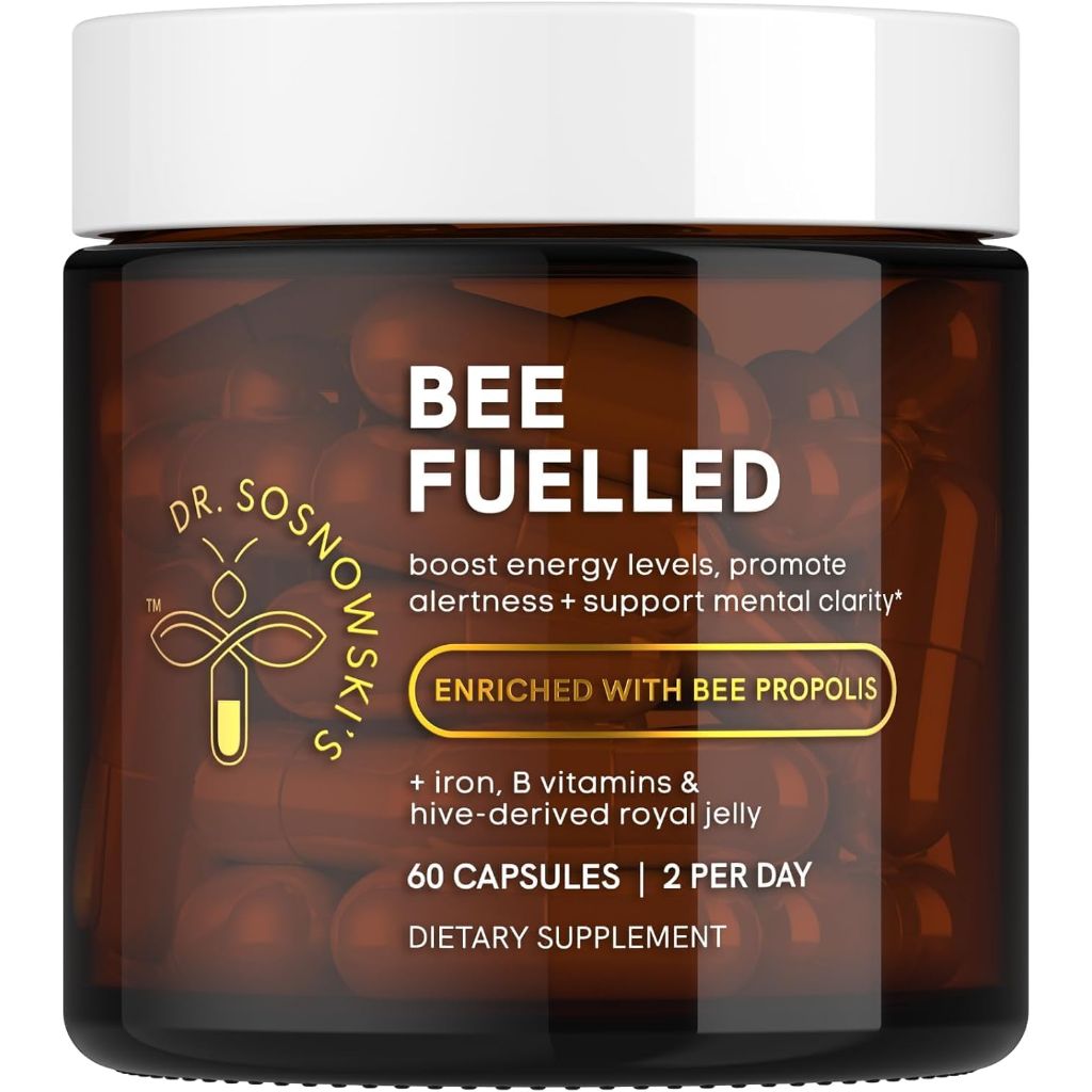 Dr Sosnowski's | Bee Fuelled | Fight Tiredness & Promote Sustained Energy | Potent B-Vitamin Complex | Vegetable Capsules, 60ct