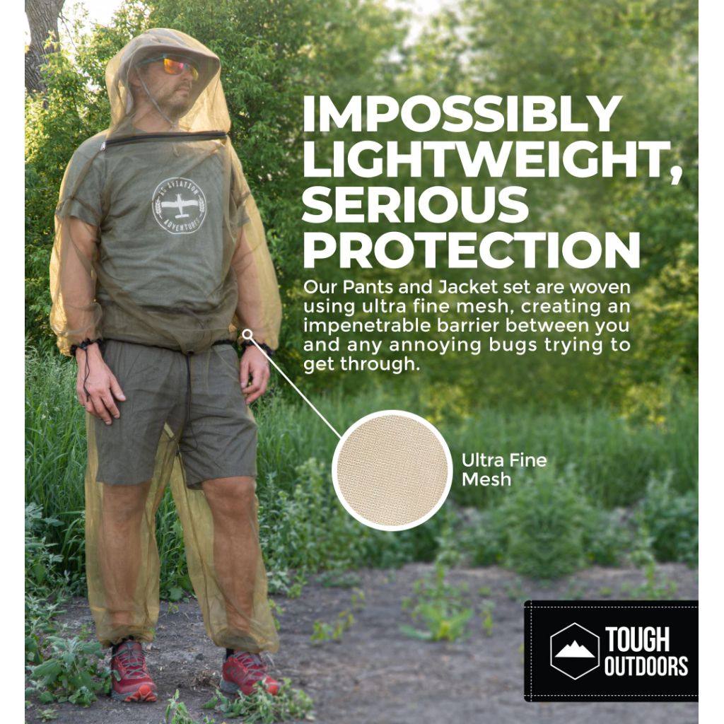 Tough Outfitters Mosquito Suit - Mosquito Repellent Clothing - Insect Bug Proof Net Mesh Clothing for Gardening