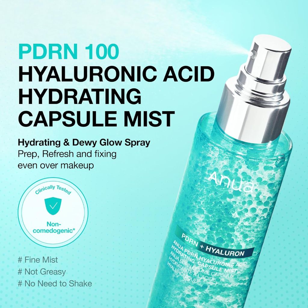 Anua PDRN Collagen Glow Facial Serum Spray, Korean Skincare, 3.38 fl oz