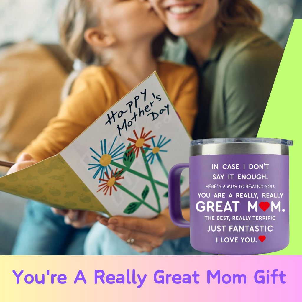 Mom Gifts from Daughter Son,You're A Really Great Mother Coffee Mug - Birthday Christmas Gifts Idea for Moms (14OZ Purple)