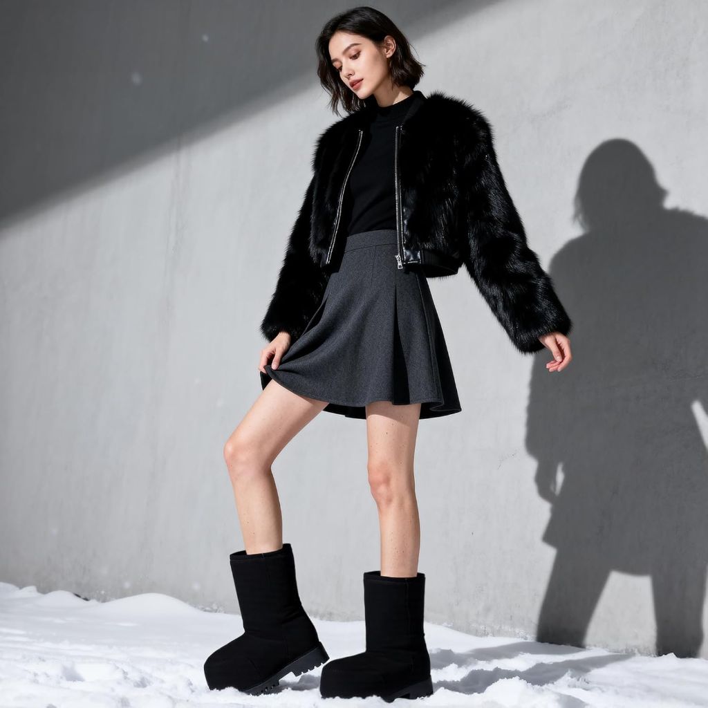 Platform Snow Boots for Women, 8.5