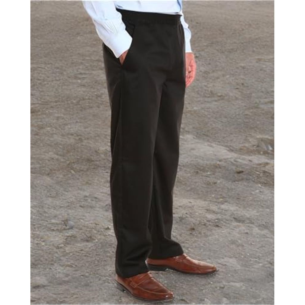 Ruxford Men's Relax Fit Elastic Waist Pants, Black - size XL