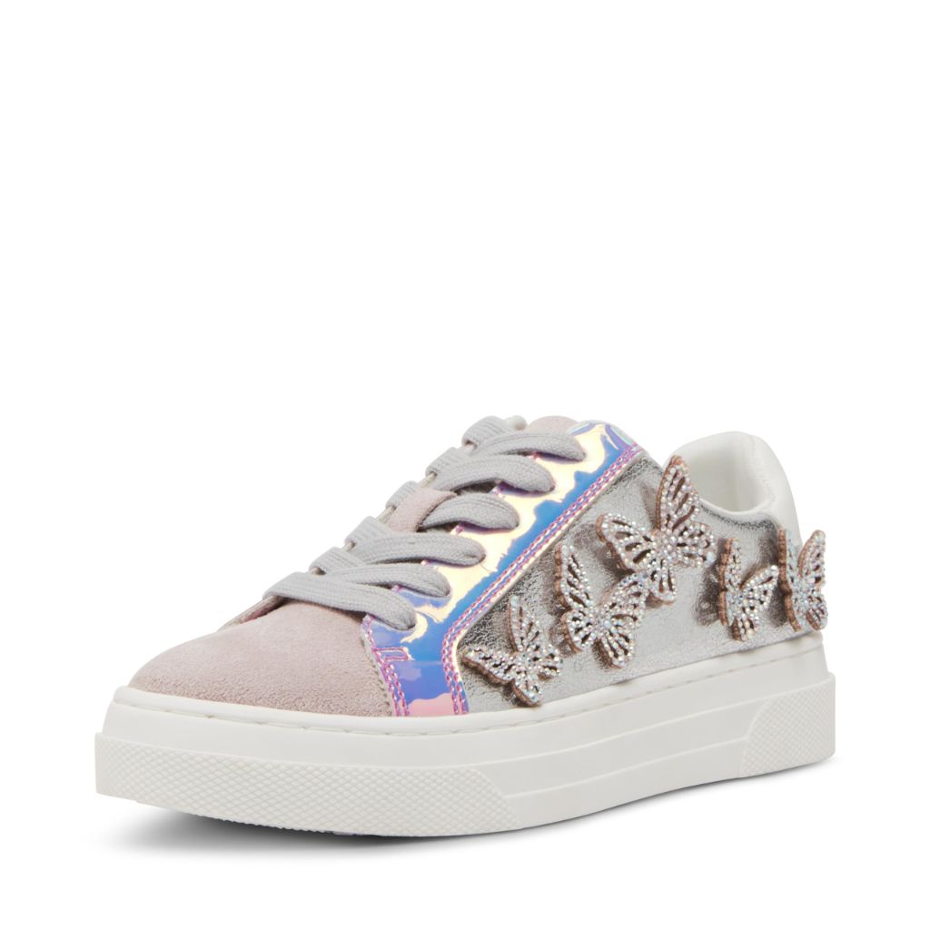 Steve Madden Girls Shoes Flori Sneaker, Iridescent, 9