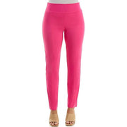 Zac & Rachel Women's Millennium Fabric Slim Leg Pull-On Pant - Bright Rose, Size 10