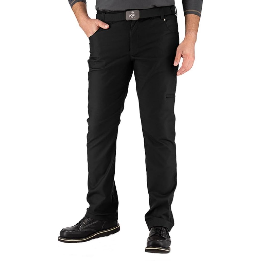 Legendary Whitetails Men's Stretch Woven Canvas Straight Leg Pant, Black, 38/30