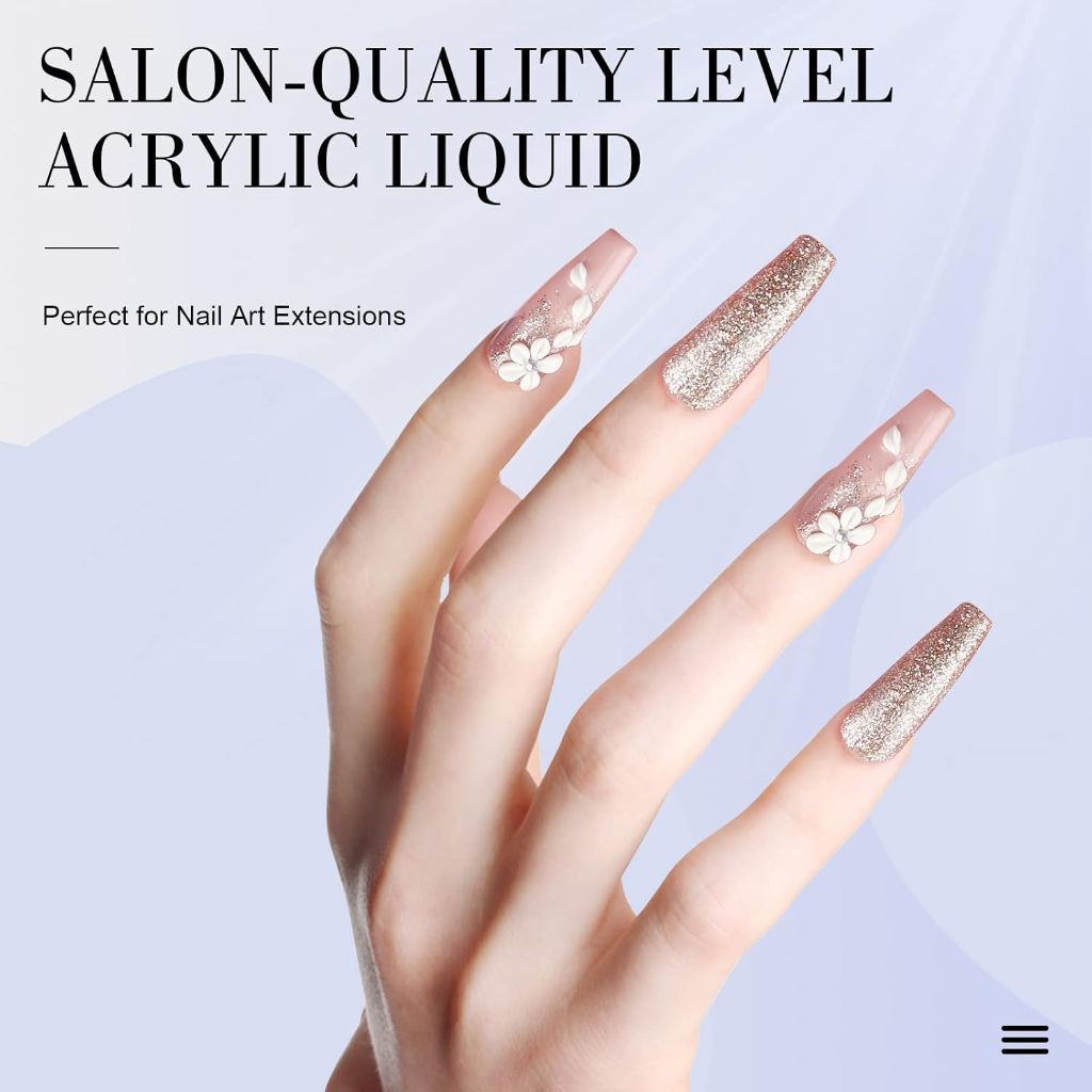 Saviland Monomer Acrylic Nail Liquid, 4 oz Acrylic Liquid for Acrylic Powder