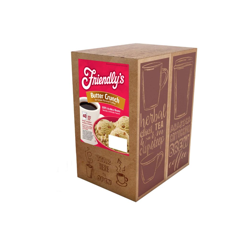Friendly's Flavored Ice Cream Coffee Pods,  (Butter Crunch, 40 Count)