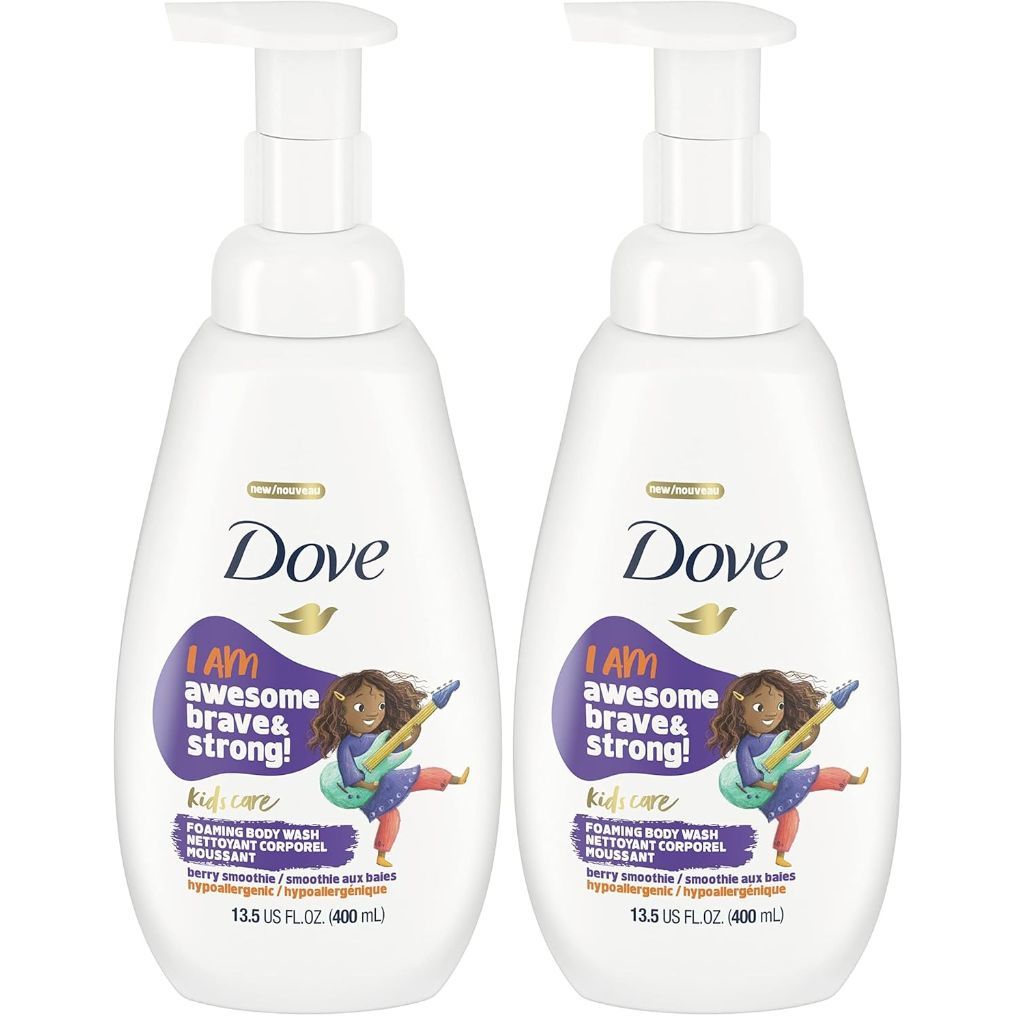 Dove Kids Care Hypoallergenic Foaming Body Wash - Berry Smoothie, 13.5 fl. oz. (2 Pack)