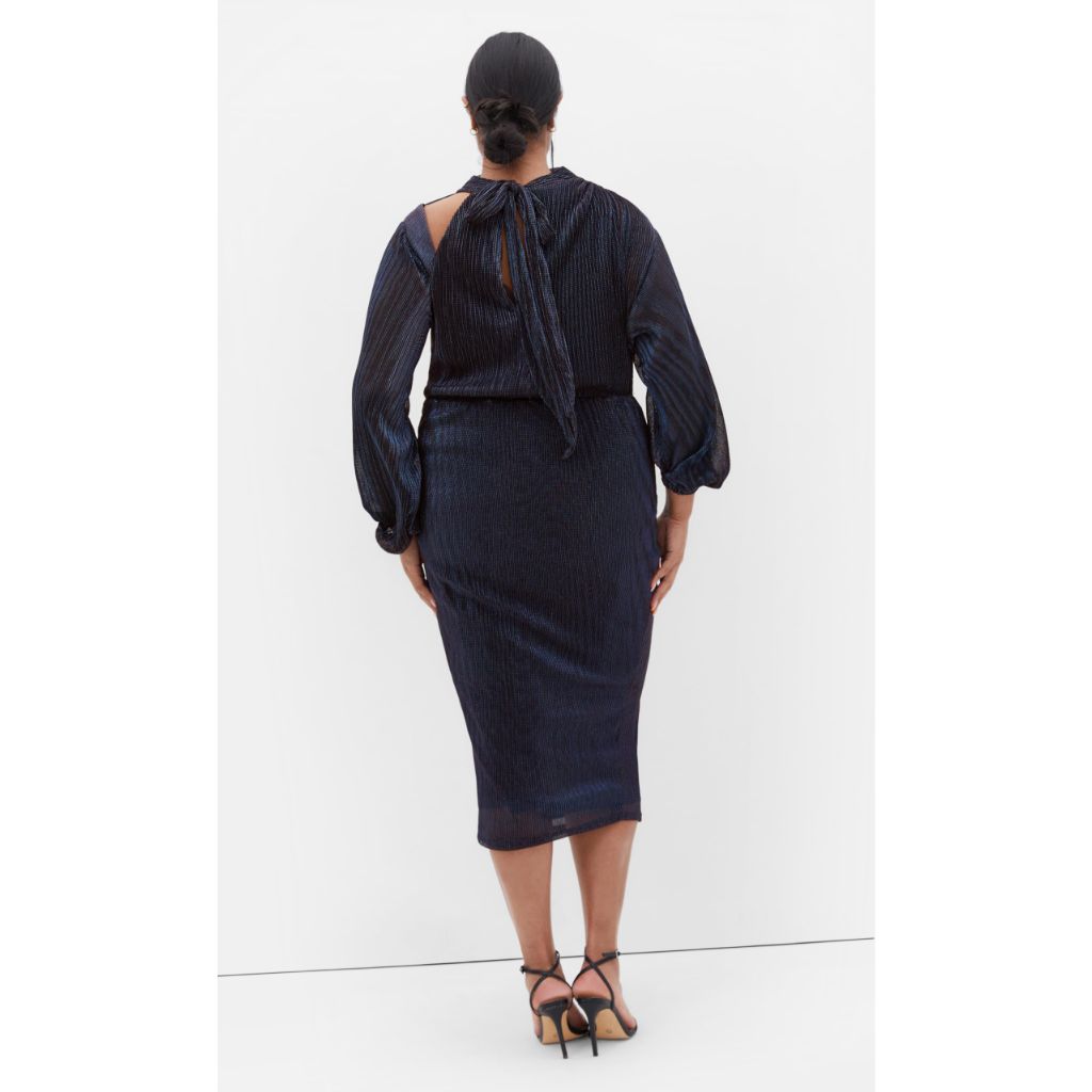 City Chic Women's Plus Size Cocktail Dress - Jaylee Mesh Midi, 20 Midnight