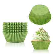 100pcs Pixel Cupcake liners, Green