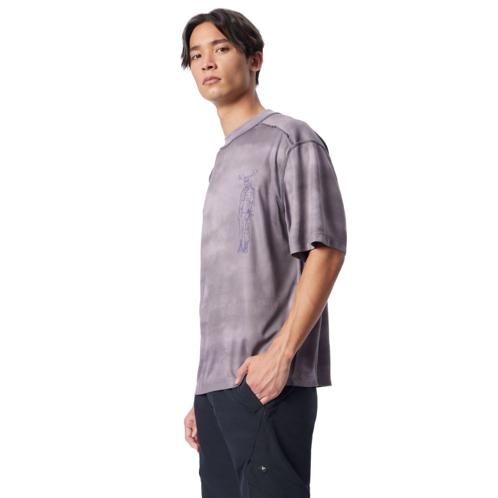 Cross Eyed Moose Men's Performance Short Sleeve Oversized Graphic Tee Shirt