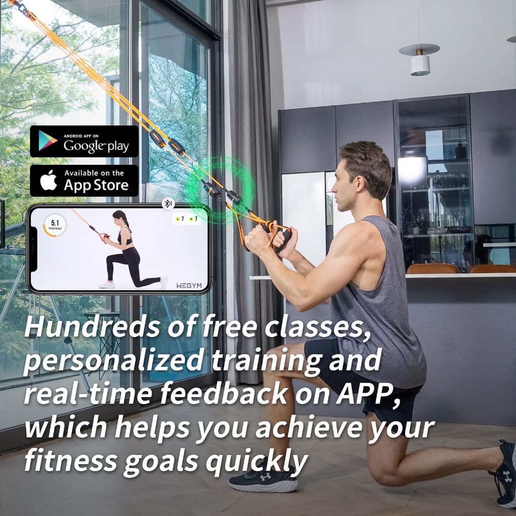 WeGym Resistance Training Bands w/Smart APP Control for Full Body Workouts