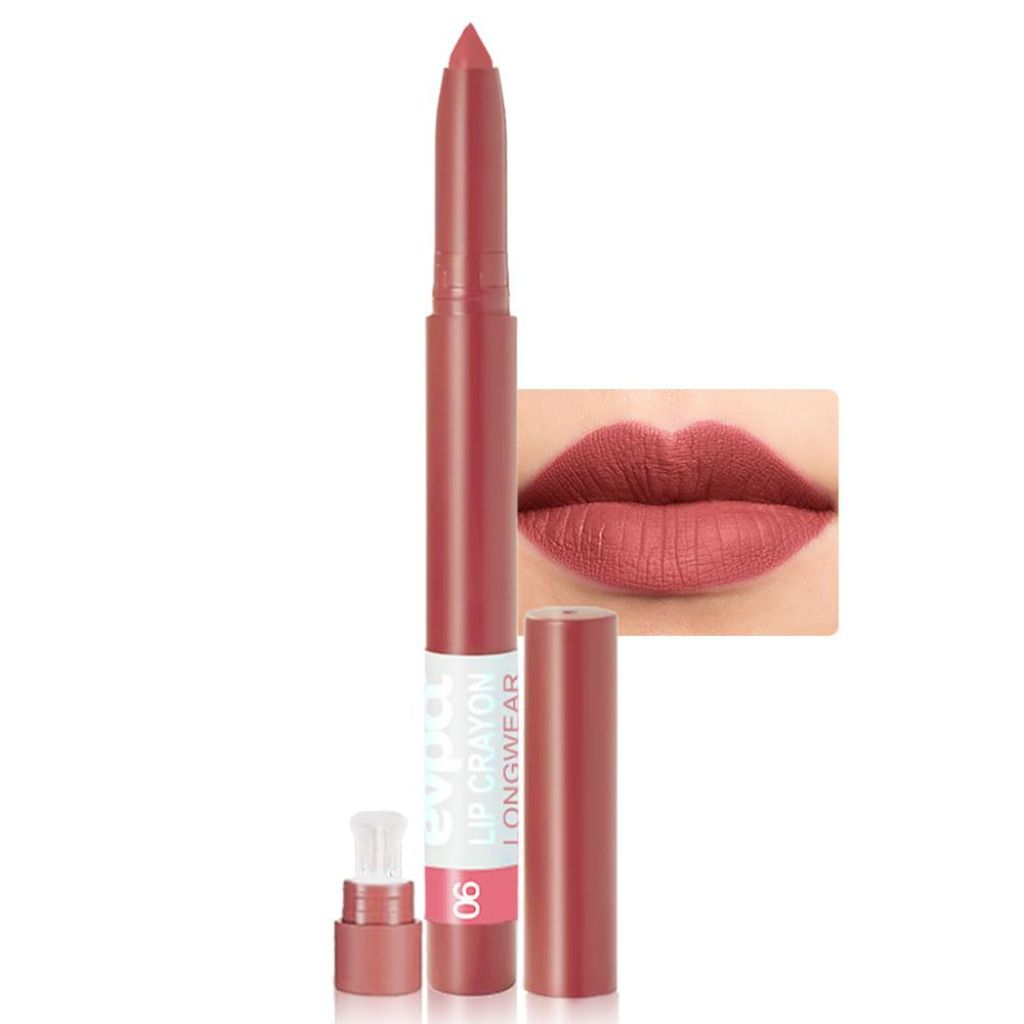 Evpct Red Brown Lip Liner Crayon Pencils Set for Women,# 06