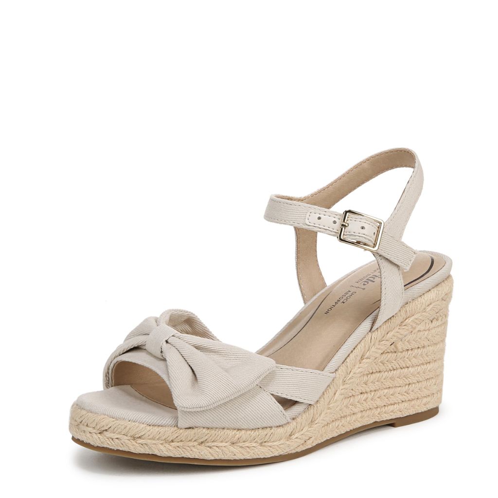 LifeStride Womens Tahlia Espadrille Wedge Sandal Bone 10 W