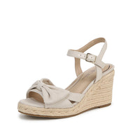 LifeStride Womens Tahlia Espadrille Wedge Sandal Bone 10 W
