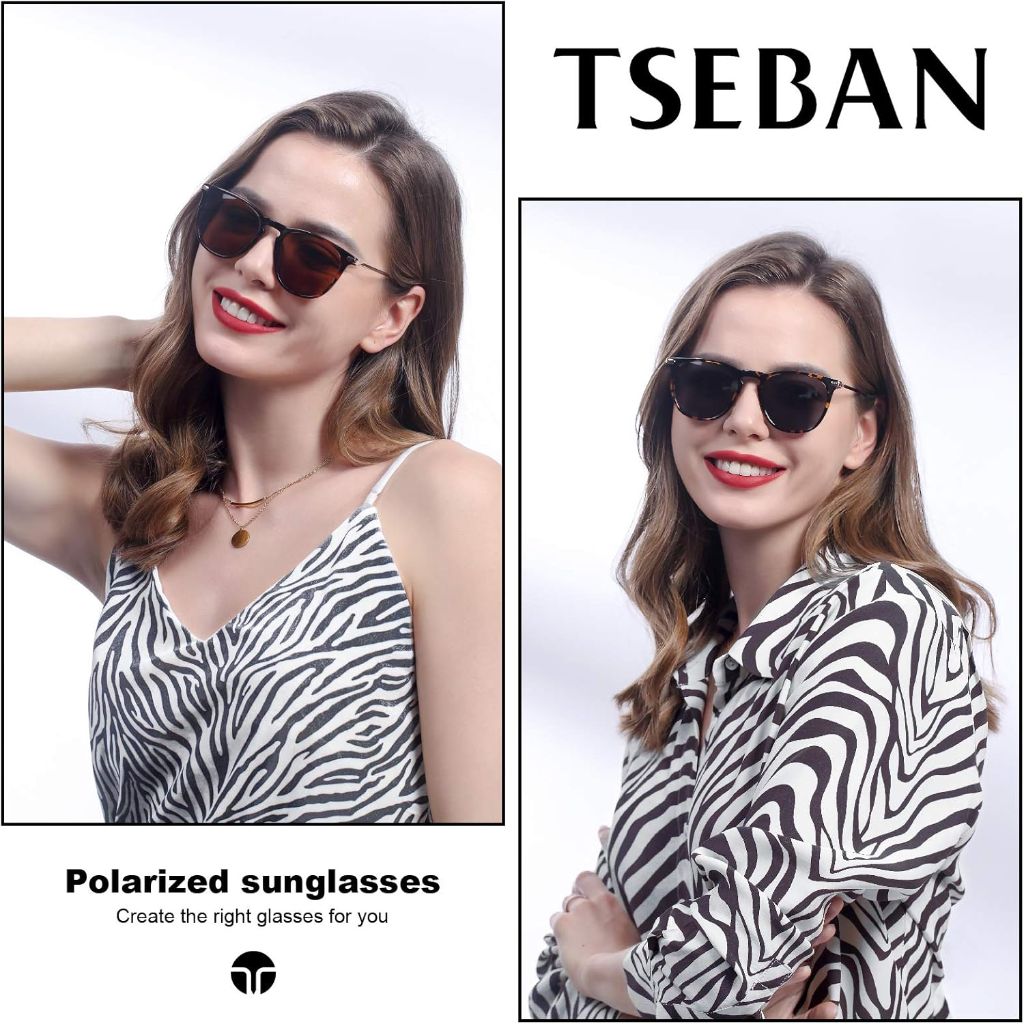 Trendy Polarized Sunglasses for Women 100% UV Protection, Outdoor Driving Sunnies Italy Acetate Frame Eyewears