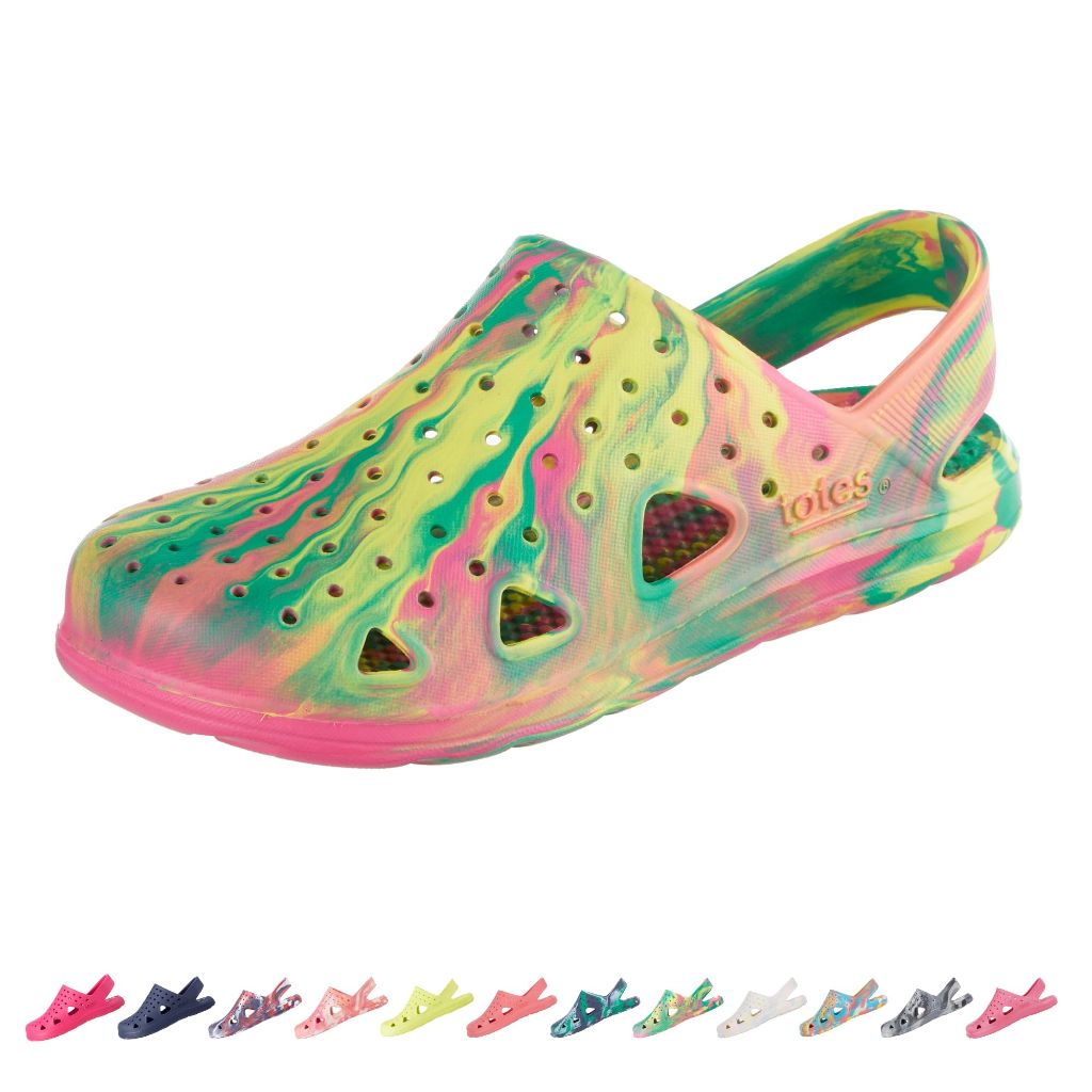 Totes Unisex-Child Everywear Lightweight Waterproof Contoured Splash Multi-Strap, US 7-8