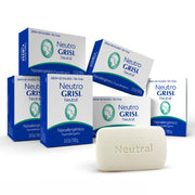 Grisi Neutral Hypoallergenic Bar Soap – Fragrance-Free & Dye-Free for Face & Body  3.5 oz | 6-Pack