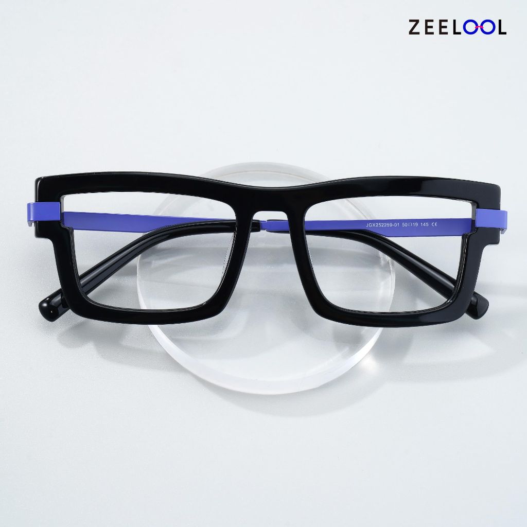 Zeelool Fashion Rectangle Blue Light Blocking Glasses for Men Yahia Computer Glasses ZJGX252259-01 Blue