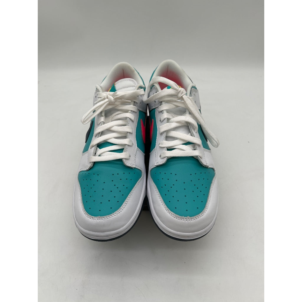Nike Men's Dunk Low Retro Sneakers, Dusty Cactus/Thunder Blue-White, Size 11.5