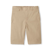 SZ 8, French Toast Boys Adaptive Flat Front Shorts with Hook and Loop Closure and Elastic Waist, Khaki