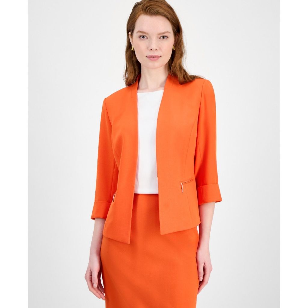 Kasper Women's Valencia Blazer - Orange, Size 4