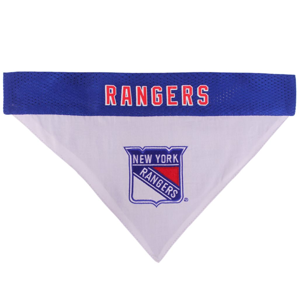 Pets First NHL New York Rangers Reversible Bandana for Dogs & Cats - size 2XL