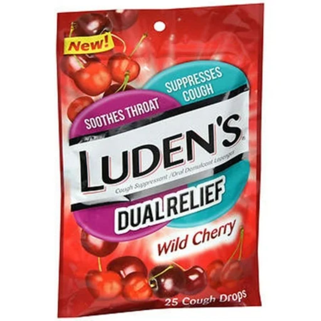 Luden s Dual Relief Cough Drops Wild Cherry - 25 ct