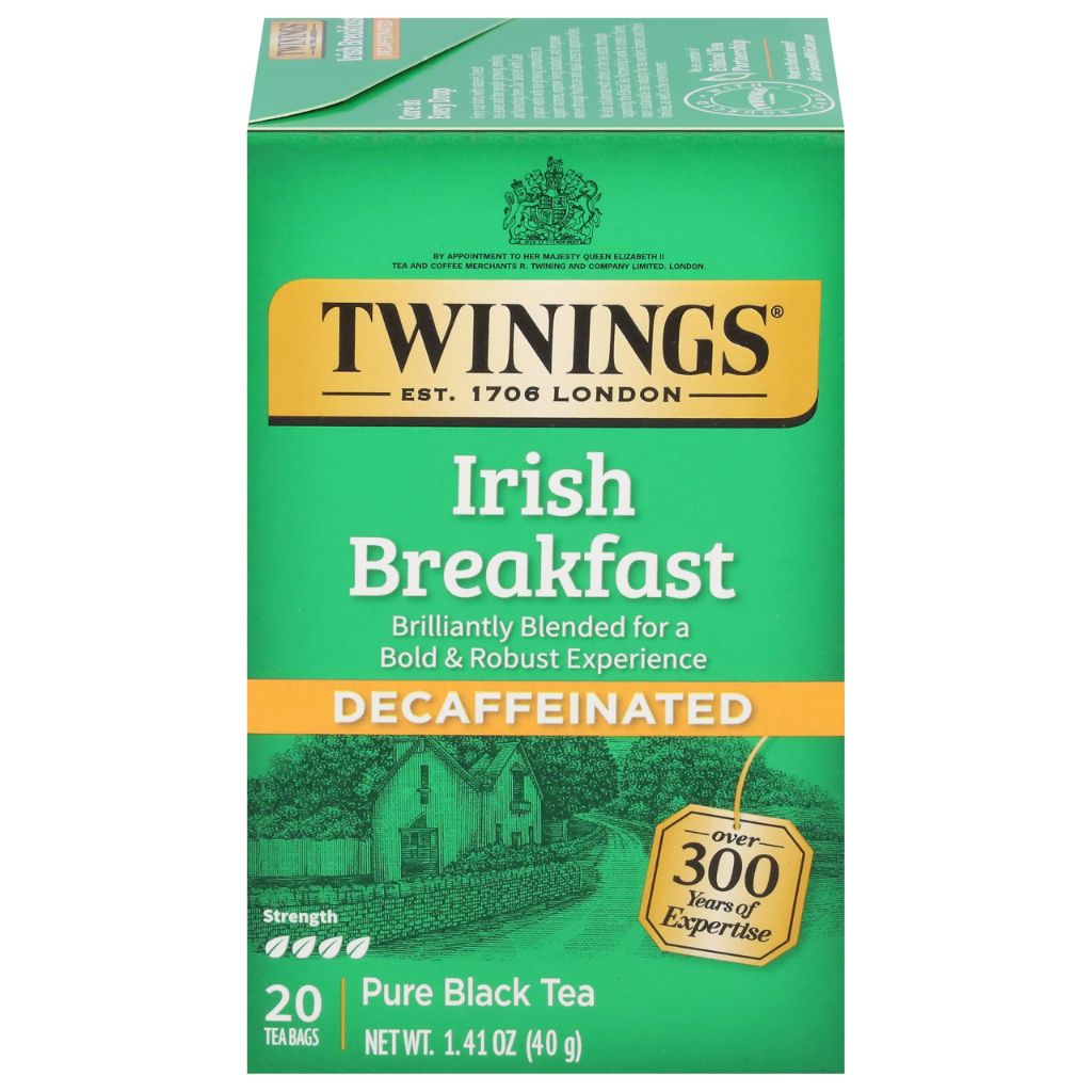 Twinings Decaffeinated Irish Breakfast Black Tea Individually Wrapped Bags, 20 Count (Pack of 1)