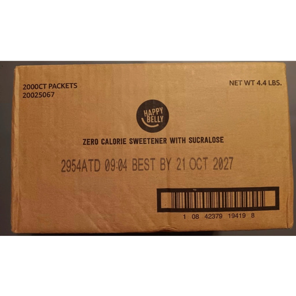 Happy Belly Zero Calorie Yellow Sucralose Sweetener, 2000 Packets