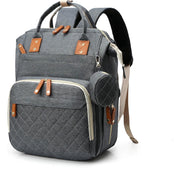 Multifunctional Diaper Bag Backpack, Large Capacity & Waterproof - Dark Gray