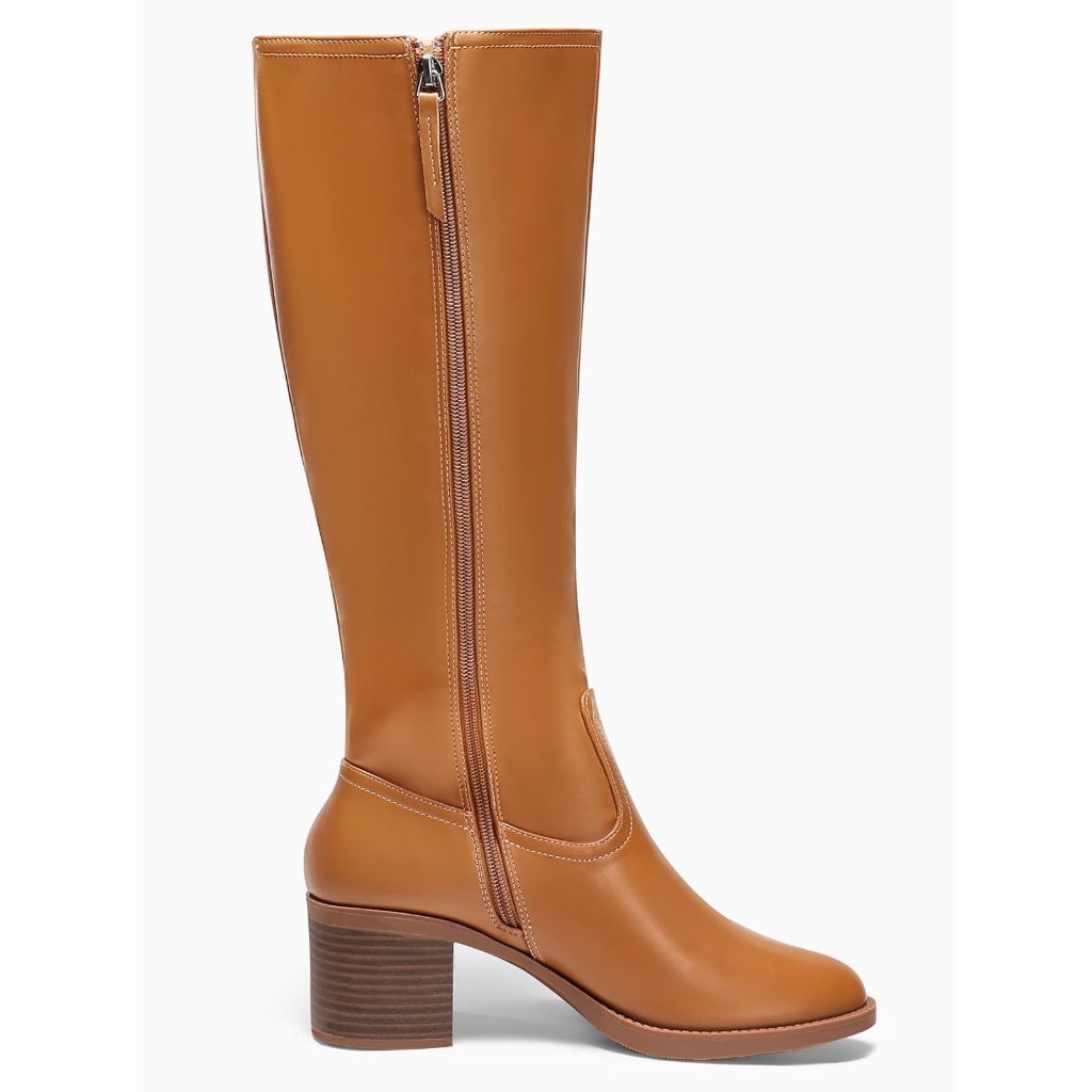Coutgo Womens Knee High Boots, Brown - size 6.5