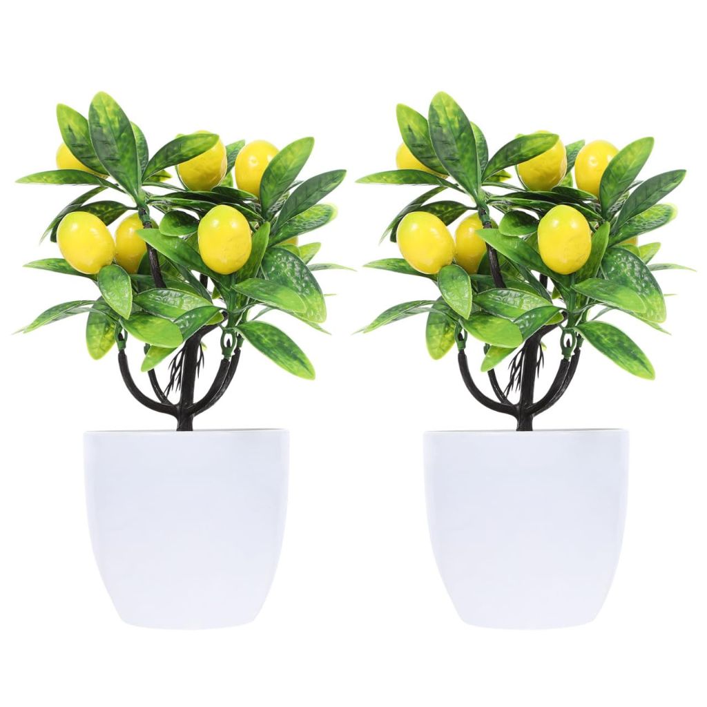 PRETYZOOM Artificial Lemon Tree Decor, 9.5 Inch
