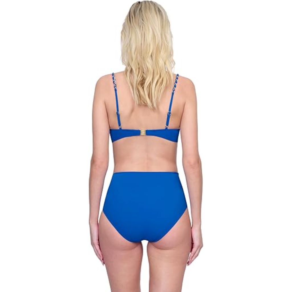 Gottex Women's Monte Carlo Solid Bralette Bikini Swim Top - Blue, Size 10