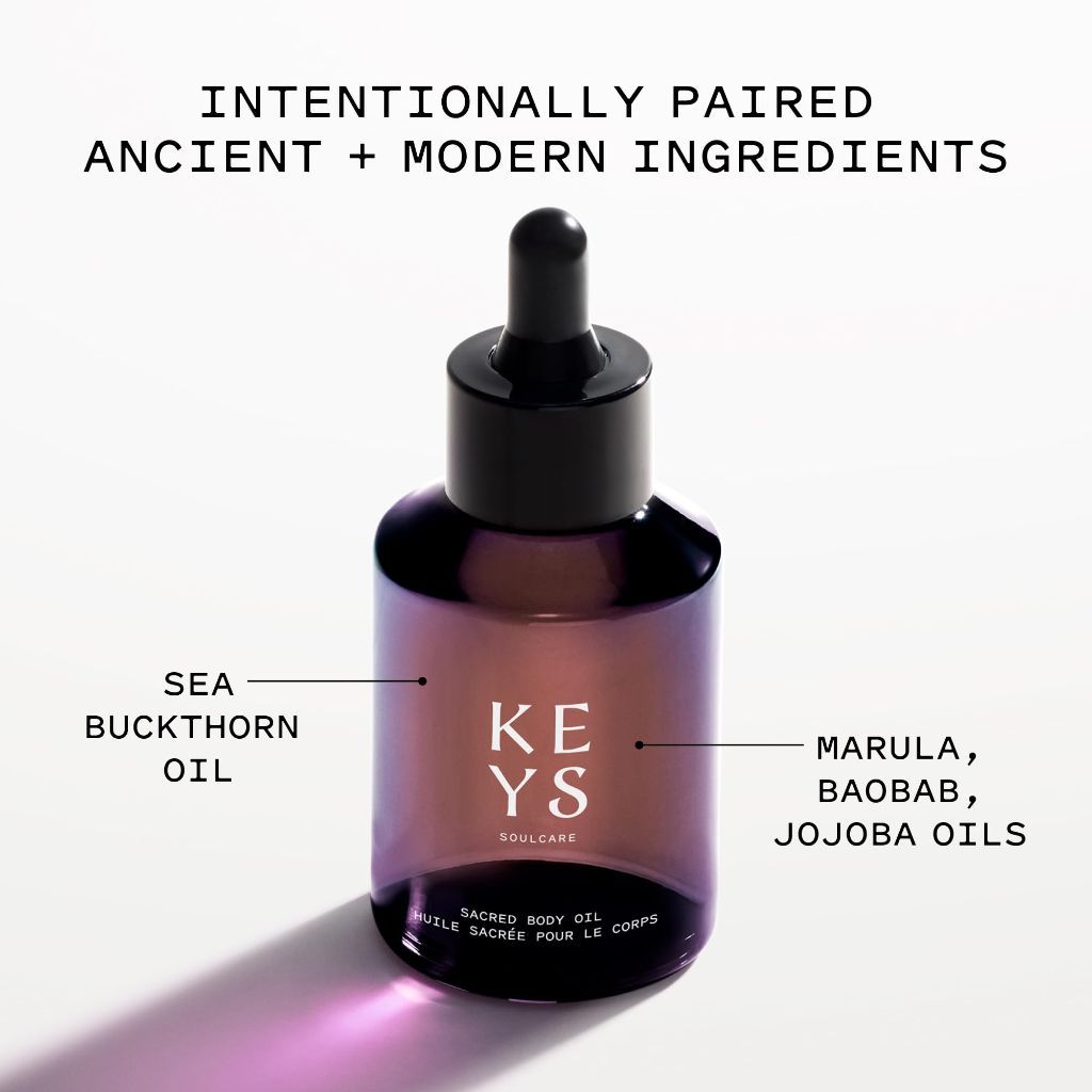 Keys Soulcare Sacred Body Oil with Marula Oil and Manuka Honey, 1.69 fl. oz.