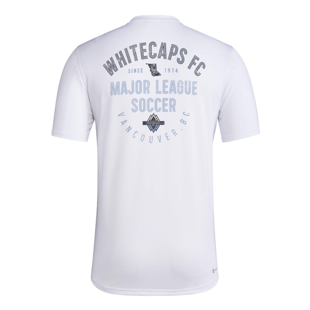 SZ S, Adidas Men's Vancouver Whitecaps Local Stoic Short Sleeve Pre-game T-shirt, White