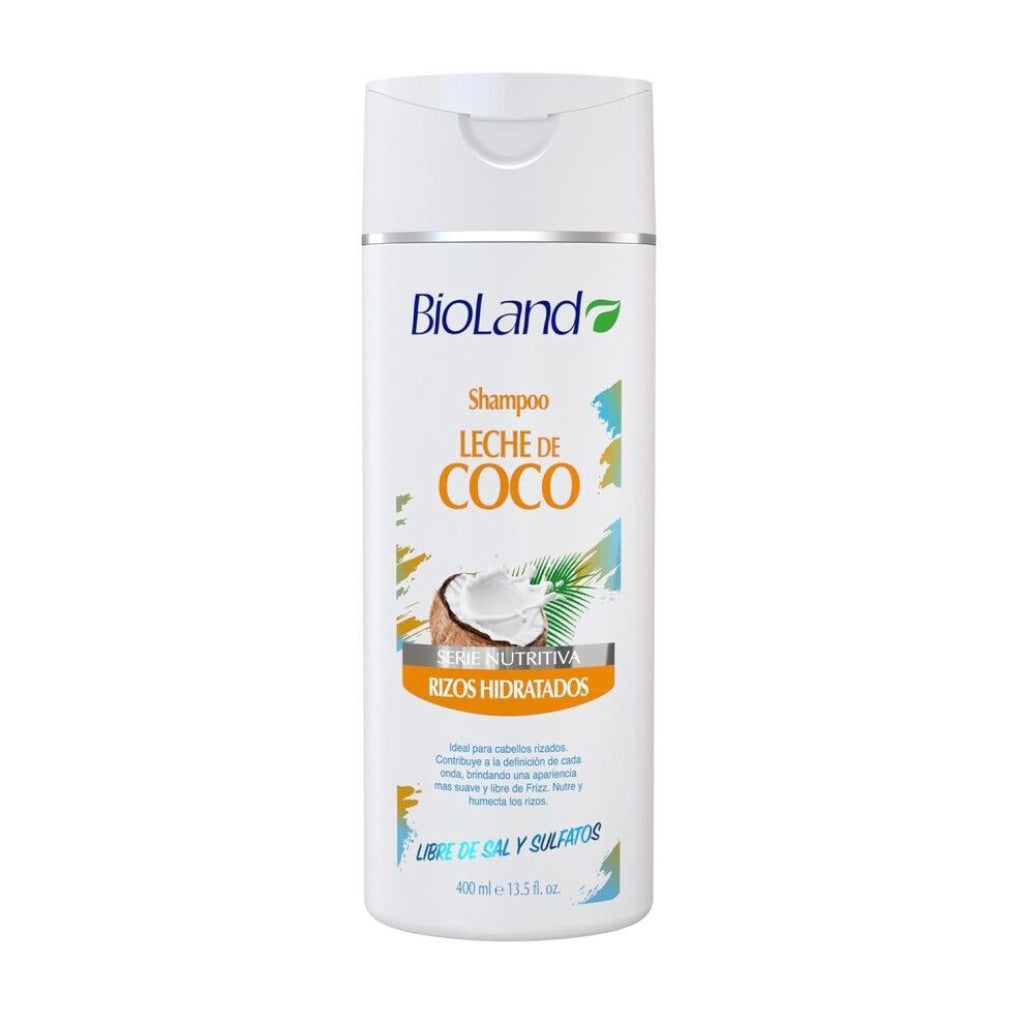 Bioland Coconut Milk Shampoo - Nourishing & Defining for Curly/Dry Hair - 13.53 fl. oz.