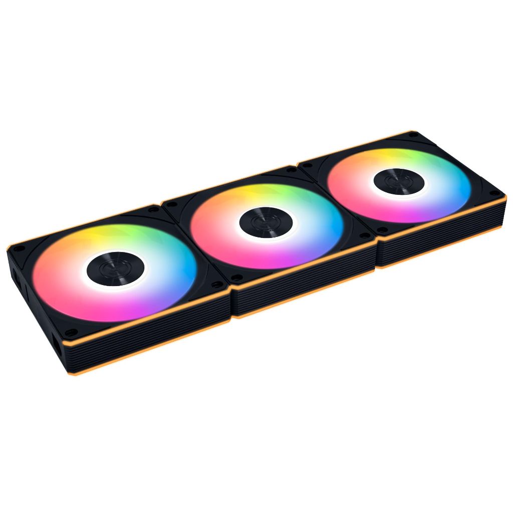 Lian Li UNI Fan CL120 ARGB 120mm PWM Fans - Triple Pack - 2.4 GHz Wireless Signal RGB  - Black (12CL1W3B)