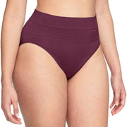 Warners Womens No Pinching No Problems® Dig-Free Comfort Waist Smooth and Seamless Hi-Cut, Burgundy, Small