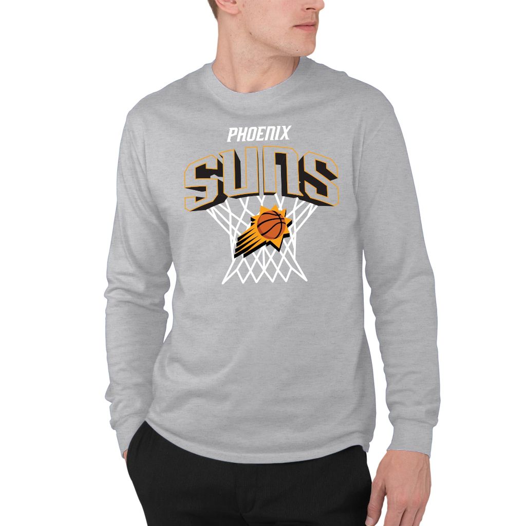 SZ M, Phoenix Suns Nothing But Net - NBA Adult Long Sleeve Fan T-Shirt UNISEX