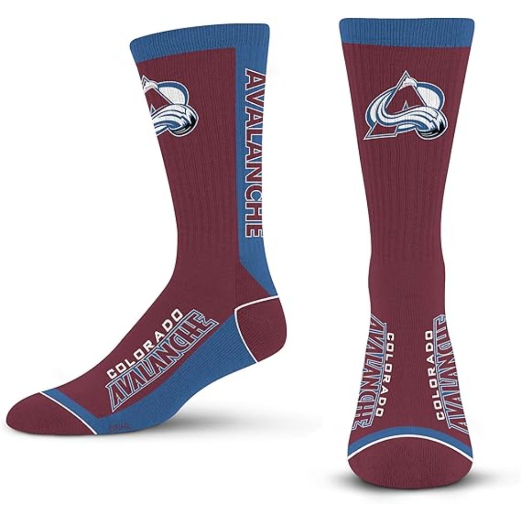 For Bare Feet NHL COLORADO AVALANCHE MVP Crew Sock Team Color Youth