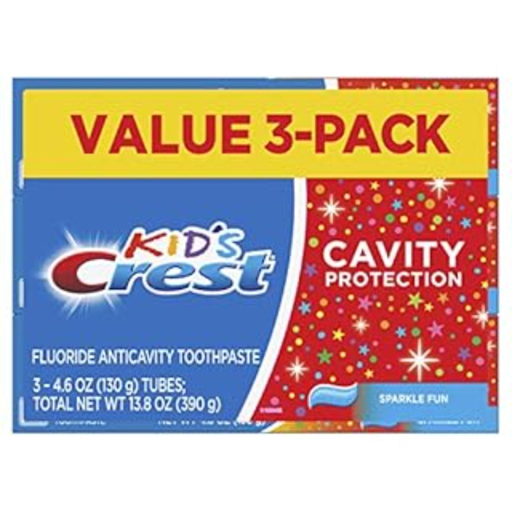 Crest Kids Cavity Protection Toothpaste  Sparkle Fun Flavor  4.6 oz Triple Pack  For Ages 3+