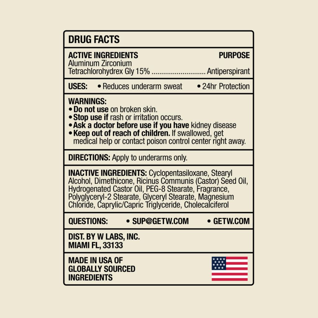 W By Jake Paul Men's Antiperspirant, Odor Blocking, Vitamin-Infused Deodorant,Deep Woods Scent, 2.6 oz
