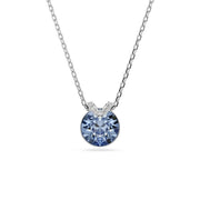 Swarovski Silver Bella V Blue Round Cut Necklace