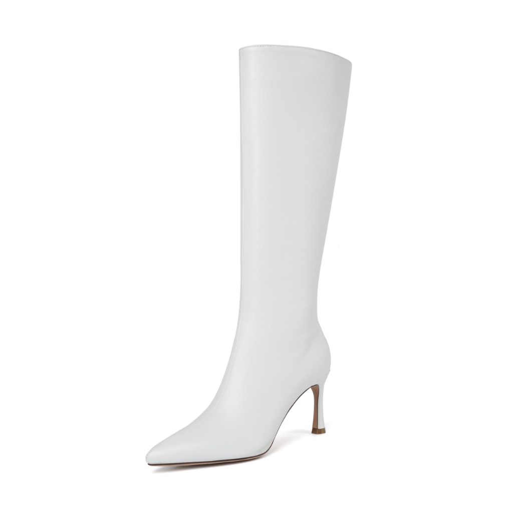 SZ 9.5 Olomisa Knee High Boots | Pointed Toe Stiletto Heel With Side Zipper