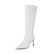 SZ 9.5 Olomisa Knee High Boots | Pointed Toe Stiletto Heel With Side Zipper