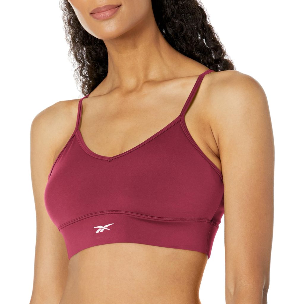 Reebok Women's ID Workout Ready Sports Tri-Back Bra, Classic Maroon, XS
