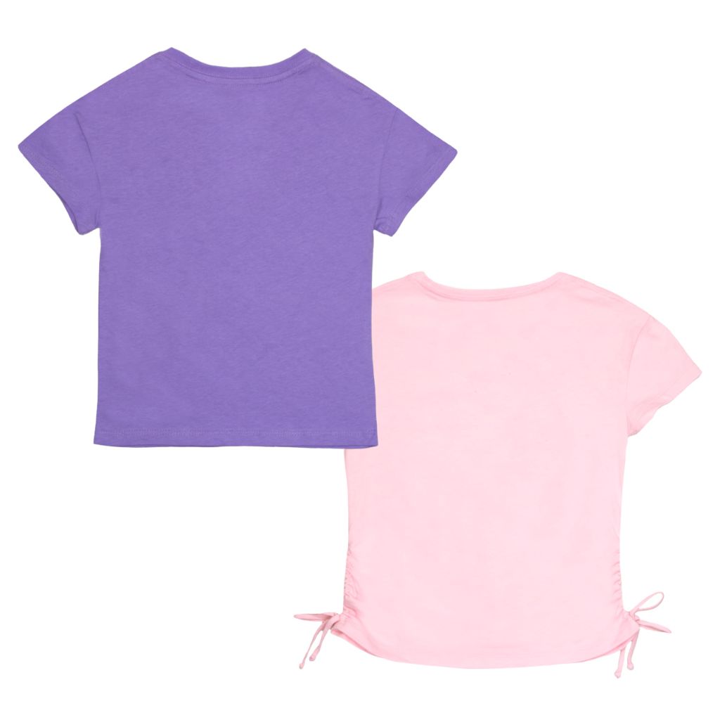 Disney Wish Friends are Magical Girls 2-Pack Short Sleeve T-Shirt Bundle Set for Kids (Size 3T, Pink/Purple)
